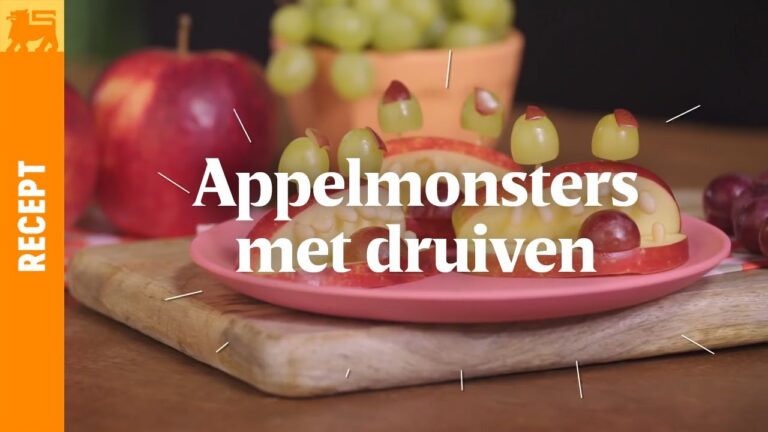 Appelmonsters met druiven